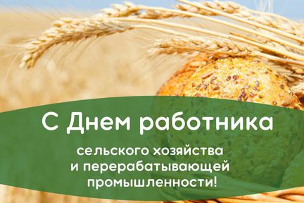 С Днем работника сельского хозяйства и перерабатывающей промышленности!